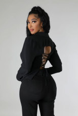 Casual Long Sleeve Solid Shirt XHXF-954