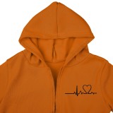 Padded Sweatshirt Hooded Letter Print Three Piece Set TK-6300