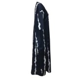Printed Pullover Poncho Tops And Pants Loose 2 Piece Set LSD-1318