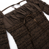 Layered Lace Long Sleeve Mini Dress FL-23533