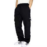 Men's Plus Size Solid Plush Tie Up Casual Padded Pant GXWF-cx01