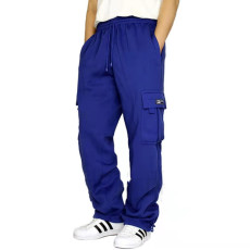 Men's Plus Size Solid Plush Tie Up Casual Padded Pant GXWF-cx01