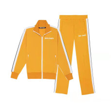 Men's Plus Size Strpe Color Block Zipper Sweatshirt Two Piece Pants Set GXWF-qn003