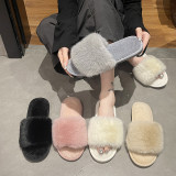 Solid Fashion Warm Home Plush Slippers ZFLX-FL-76