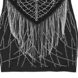 Sexy Sling Hot Drill Tassel Mini Dress CYA-900786