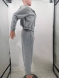 Padded Sweatshirt Hooded Sport Casual Three Piece Pants Set TK-6303
