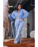 Casual Loose Lantern Sleeve Ribbed Sweater QXTF-8218