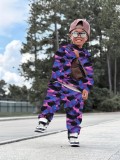 Kids Boys Camouflage Hooded Sweatshirt and Pants Two Piece Set GYMF-078