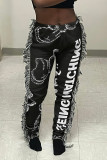 Fashion Colorful Pattern Tassel Fleece Pants GYZY-8812