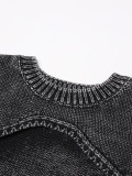Fashion Vest Pullover Crew Neck Knit Two Piece Set DF-TSE638569