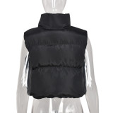 Reversible Wear Zipper Vest Warm Cotton Jacket GBTF-8099DN