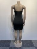 Plus Size Hot Drill See Through Sling Mini Dress NY-2885