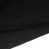 Black Casual Sling Slim Maxi Dress MZ-2824
