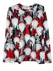Christmas Printed Long Sleeve Casual T-Shirt DAI-121