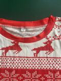 Christmas Print Contrast Color Parent-child HomeTwo Piece Set GSGS-0532