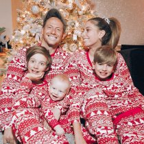 Christmas Printed Parent-Child Home Two Piece Set GSGS-0538