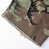 Loose Letter Camouflage Print Casual Shorts GNZD-6495PL