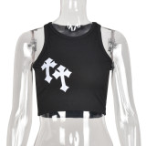 Sleeveless Print Tank Tops GNZD-6322TL