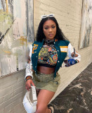 Thickened Embroidered Color Block Baseball Jacket CM-001