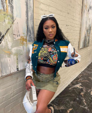 Thickened Embroidered Color Block Baseball Jacket CM-001