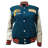 Thickened Embroidered Color Block Baseball Jacket CM-001