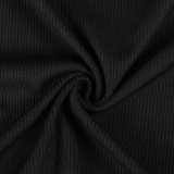 One Shoulder Backless Solid T Shirt GNZD-9666TD