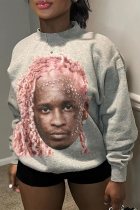 Fashion Long Sleeve Avatar Print Sweatshirt GXJL-0005