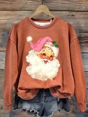 Christmas print Long Sleeve Sweatshirt GXJL-00029