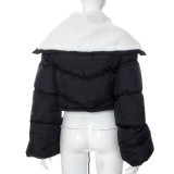 Solid Embroidered Stand Collar Cotton-padded Coat GSZM-Q22TP392