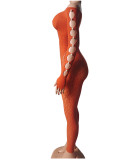 One Shoulder Hollow Out Skinny Yoga Jumpsuit GYDE-YDT023