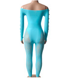 One Shoulder Hollow Out Skinny Yoga Jumpsuit GYDE-YDT023