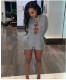 Sexy See Through Hollow Out Tight Romper GYDE-T5032