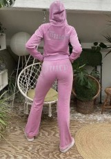 Velvet Coat Pants Two Piece Set GLXF-9837