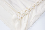 Solid Color Hollow Out Sleeveless Two Piece Skirt Set BLG-S3211721K