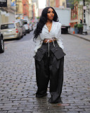 Casual Removable Pockets Wide Leg Pants ZSD-0643