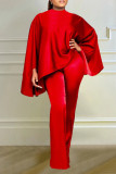 Fashion Long Sleeve Poncho Two Piece Pant Set LS-0402
