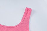 Solid Color U Neck Sport Romper BLG-P2C11423A
