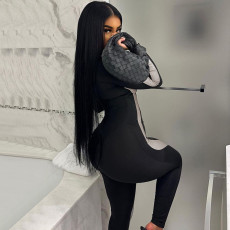 Patchwork Zipper Sport Yoga Jumpsuit BLG-P3914236K