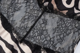 Print Patchwork Backless Sling Split Maxi Dress BLG-D248260A