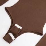 High Collar Long Sleeve Bodysuit GMDI-32753