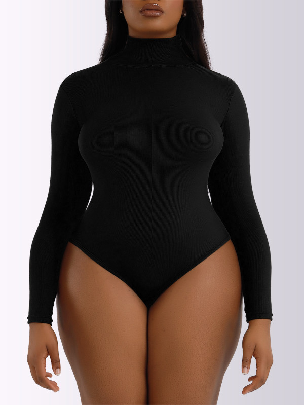 High Collar Long Sleeve Bodysuit GMDI-32753