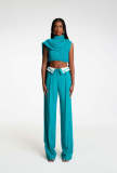 Solid Color Loose Wide Leg Blazer Pants ZSD-0646