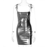 Backless Tie Up Slim Mini Dress BLG-D1C7528A