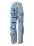 Casual Loose Pockets Jeans CH-88003