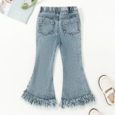 Kids Girl Fashion Tassel Flare Jeans YKTZ-2019