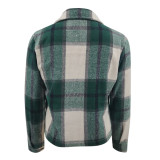 Long Sleeve Plaid Print Shirt YIM-383