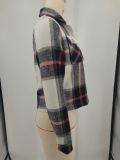 Long Sleeve Plaid Print Shirt YIM-383