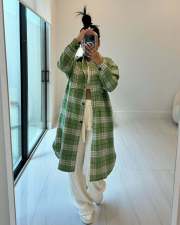 Lapel Pocket Check Shirt ZSD-0648