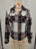 Long Sleeve Plaid Print Shirt YIM-383