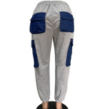 Fashion Color Block Patchwork Loose Pants GAKF-A8132